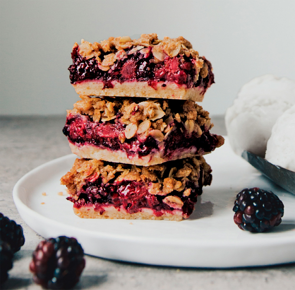 Blackberry crumble bars recipe