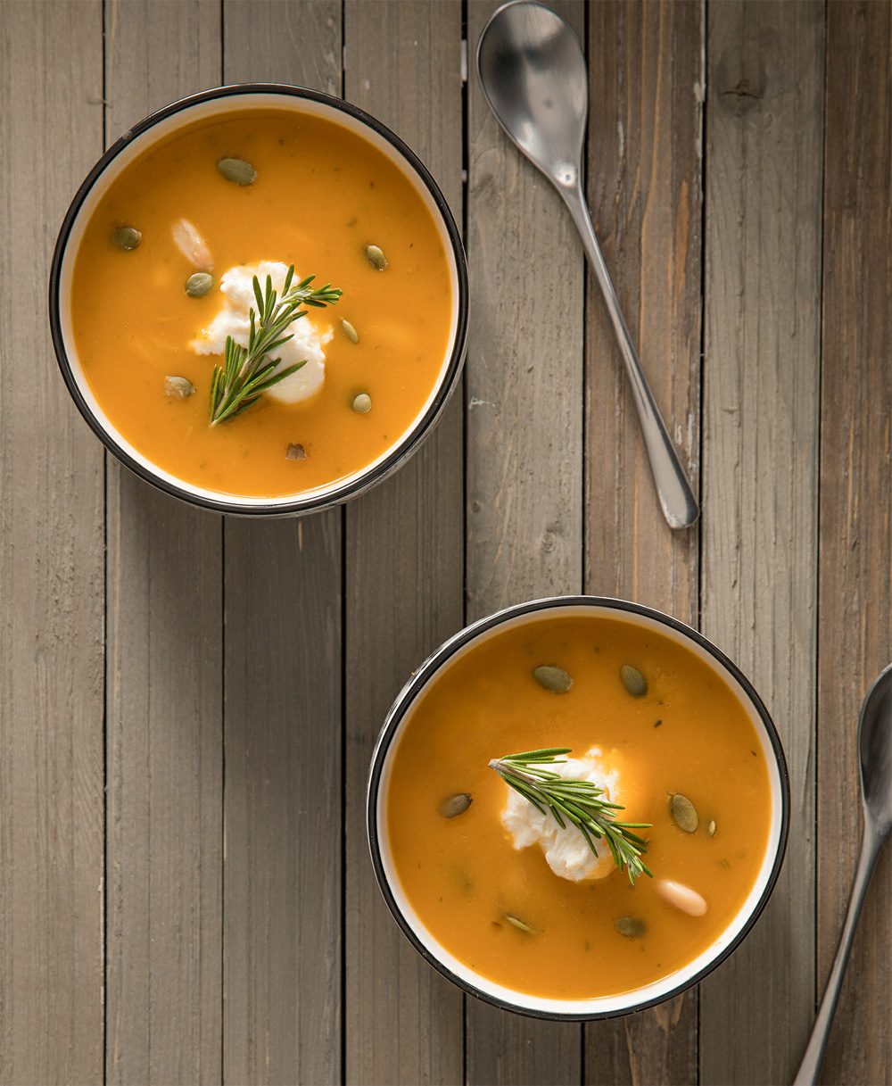Butternut and white bean soup recipe