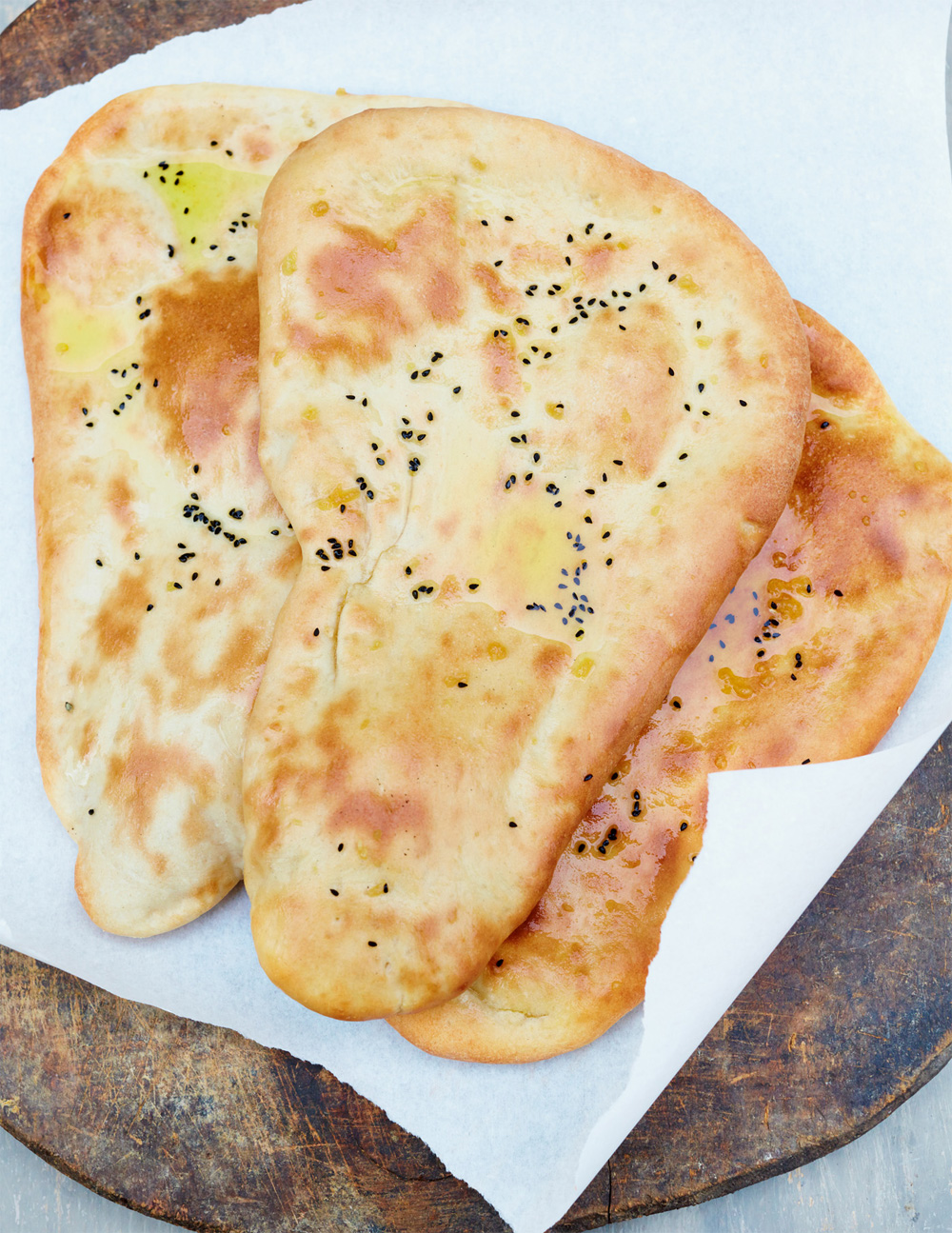 Elephant ear garlic naan recipe