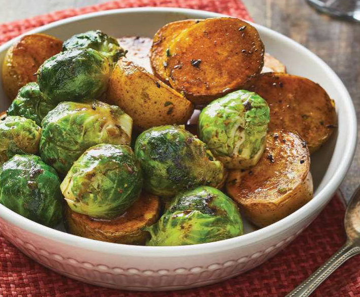 Fondant Potatoes & Brussels Sprouts