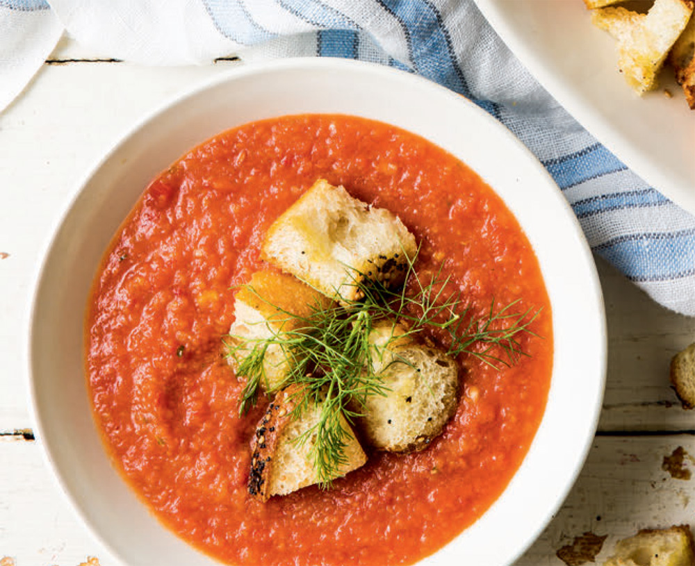 French tomato soup with fennel and orange recipe