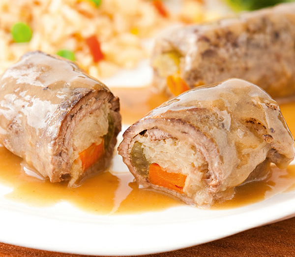Slow cooker sauerkraut-stuffed beef rouladen recipe