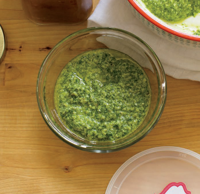 Turnip greens pesto recipe