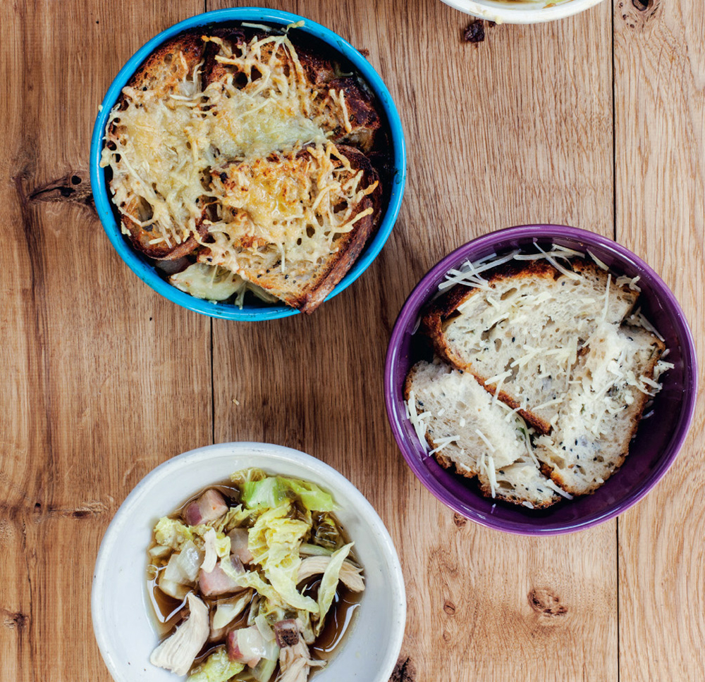 Baked bread and chicken soup recipe