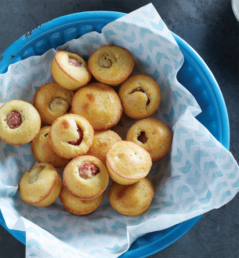 Baked corn dog bites recipe