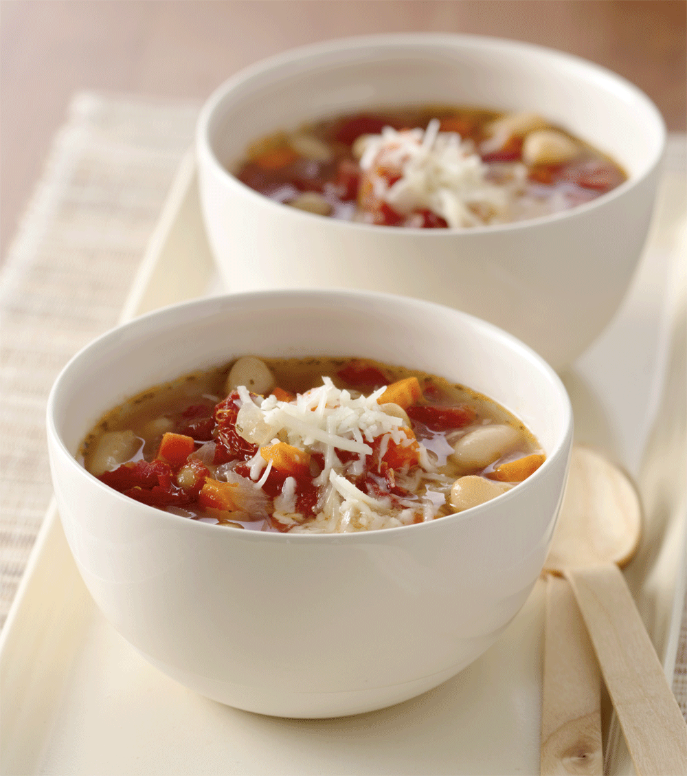 Chunky tomato-bean soup recipe