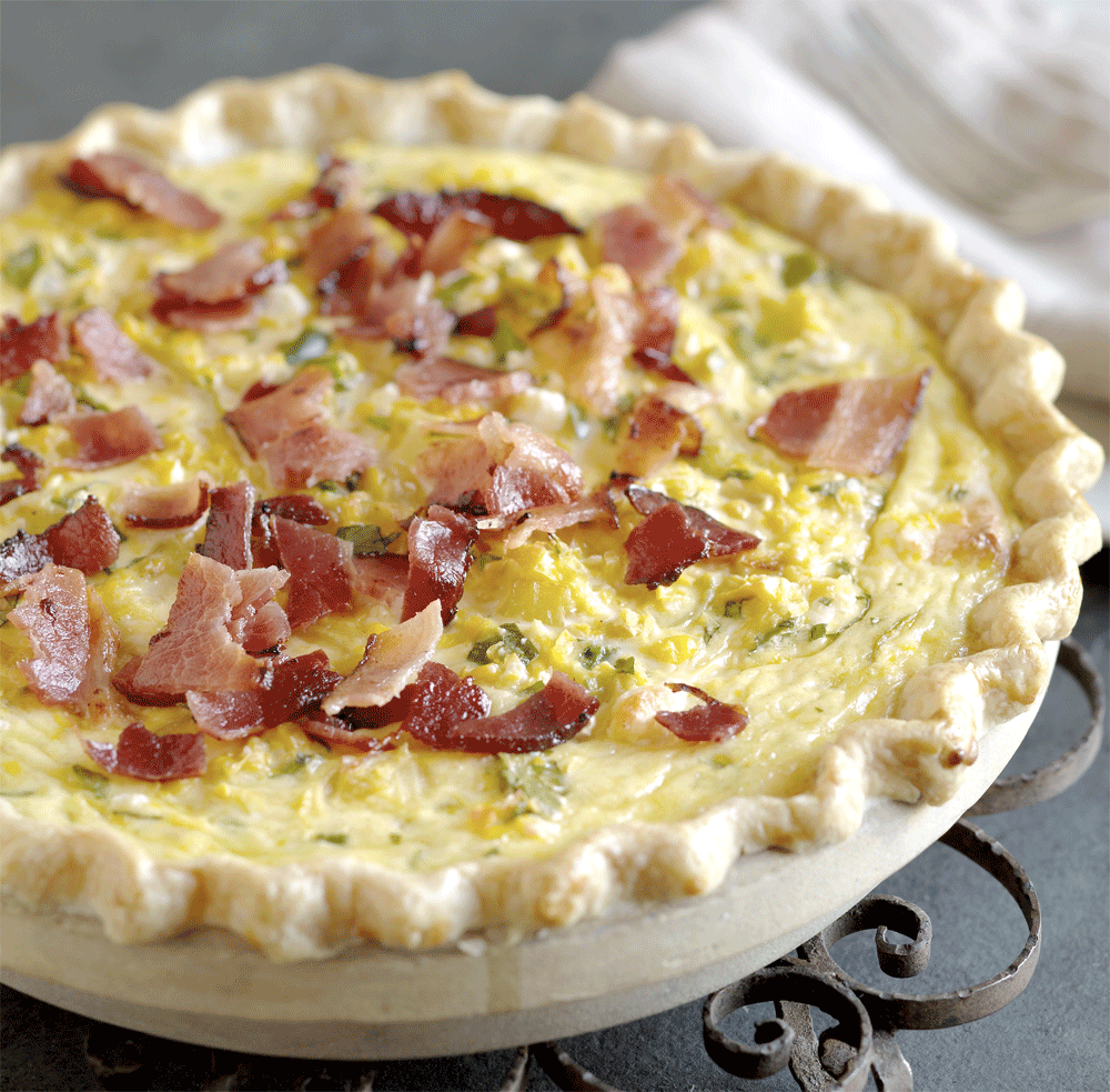 Corn and Bacon Pie with Jalapenos recipe