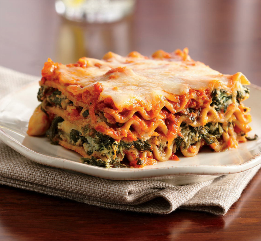 Moroccan spinach lasagna recipe