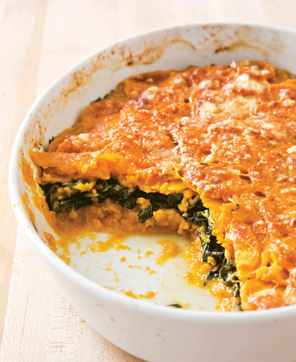 Sweet potato and swiss chard gratin recipe