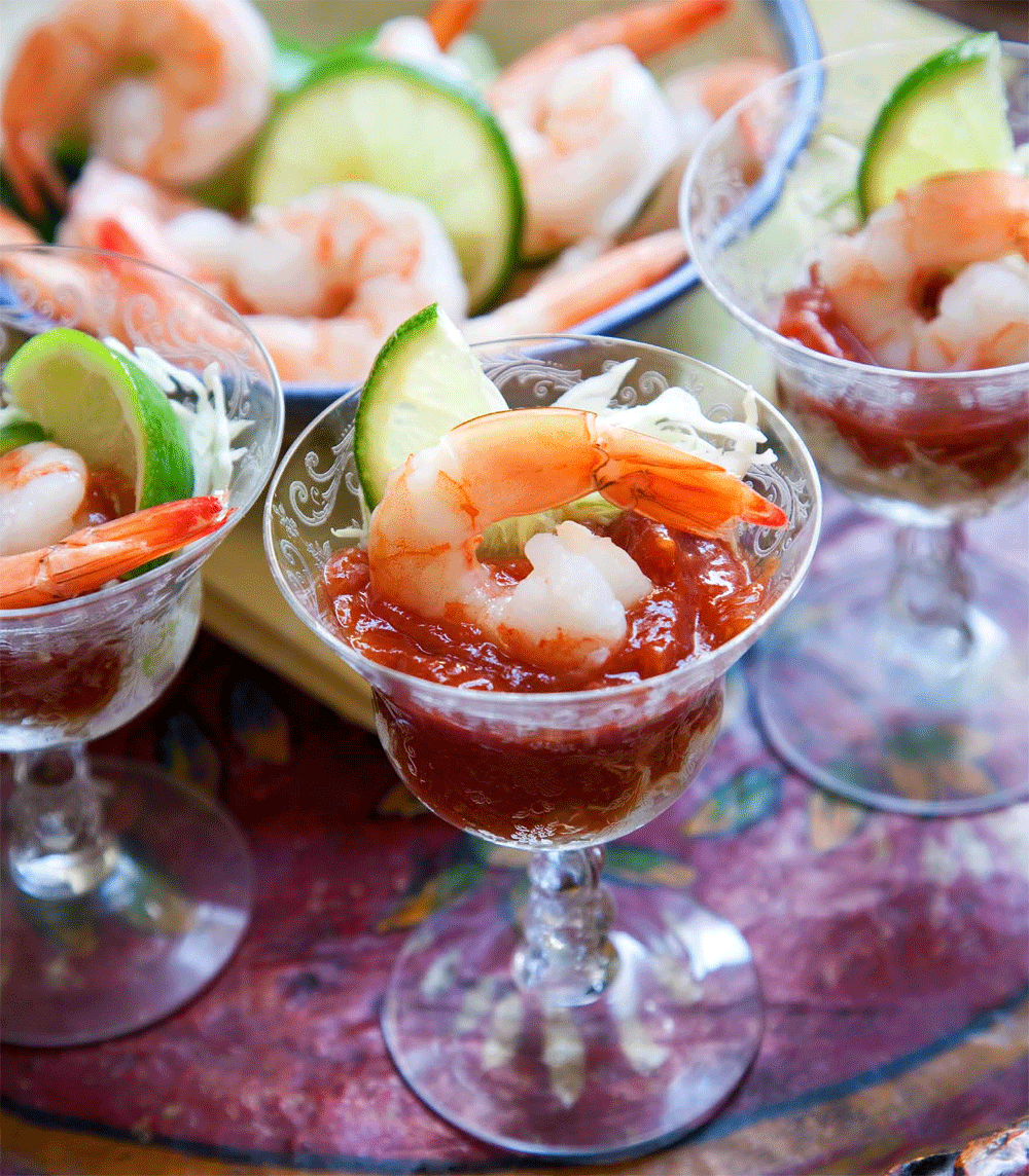 Tequila-spiked cocktail sauce with perfectly boiled shrimp recipe