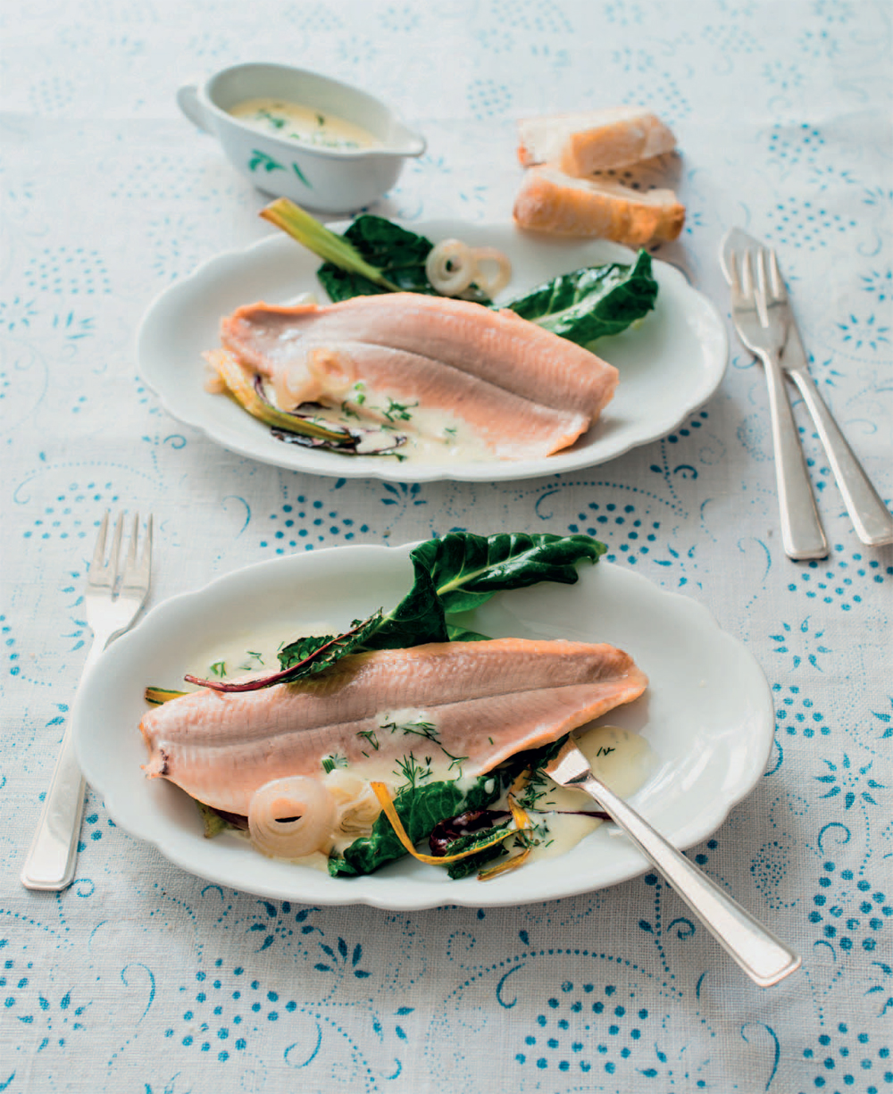 Arctic char with sautéed swiss chard recipe