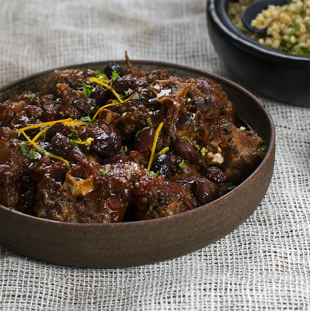 Braised oxtail with tamarind and olives recipe