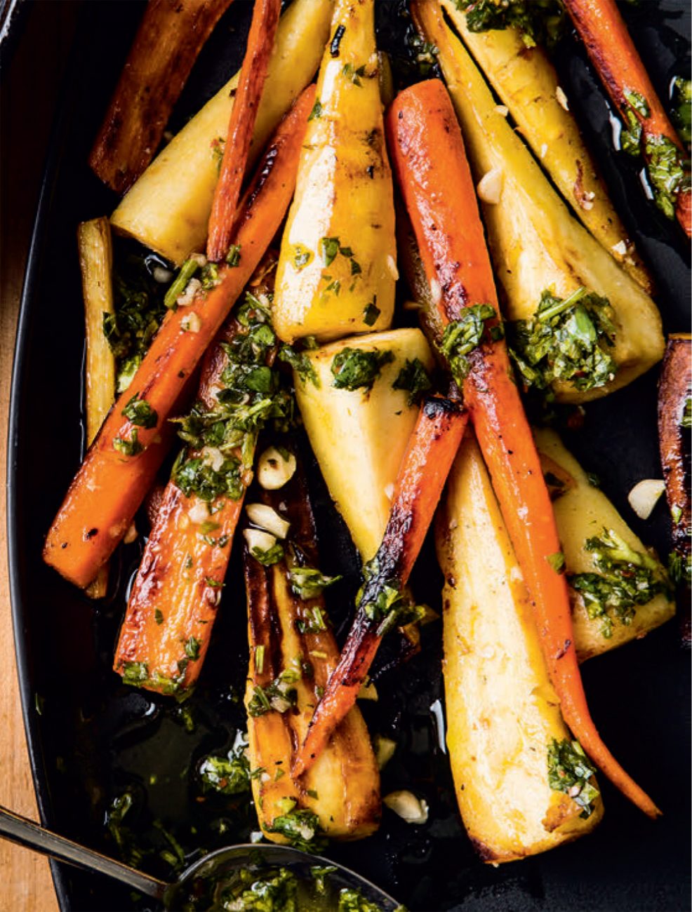 Carrots & parsnips with chimichurri recipe