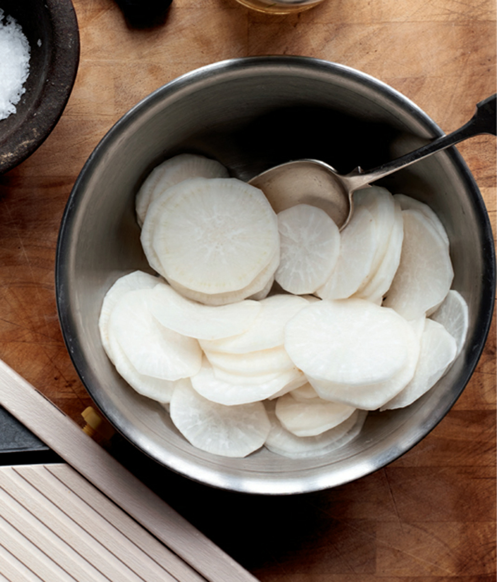 Quick-pickled daikon recipe