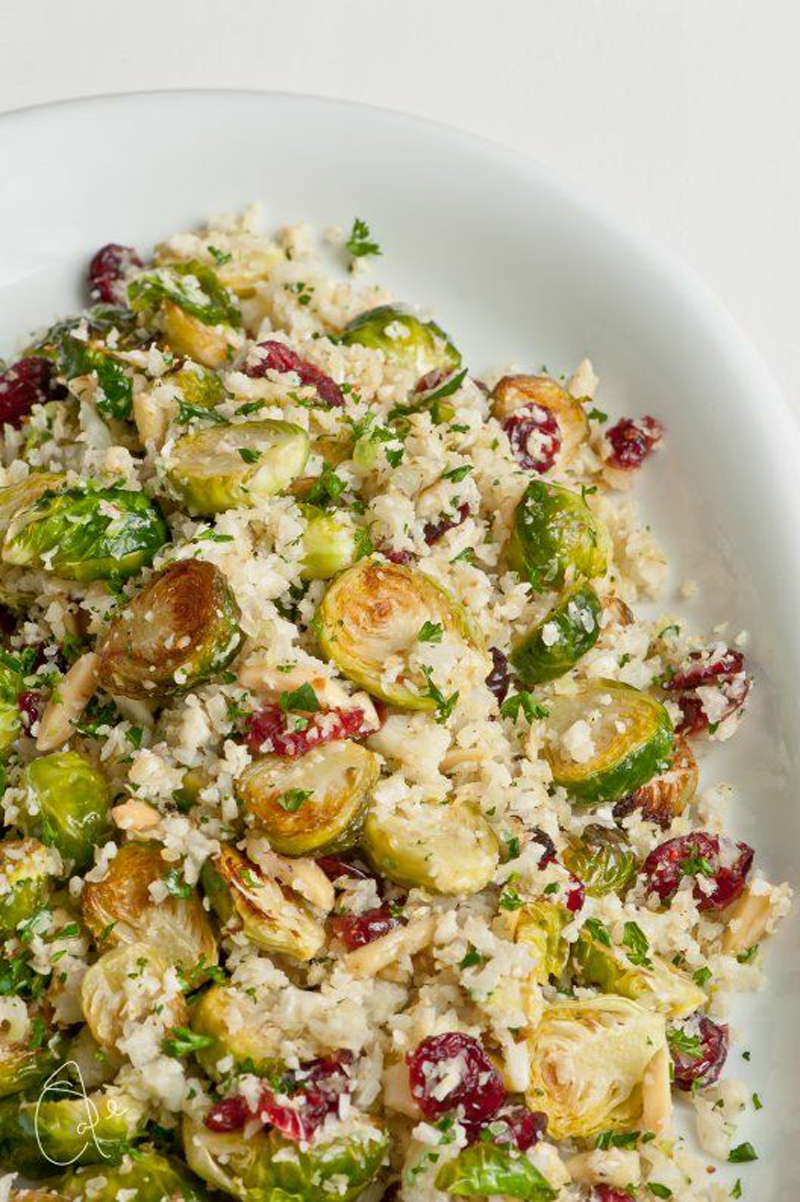 Brussels sprouts with almonds and cranberries recipe
