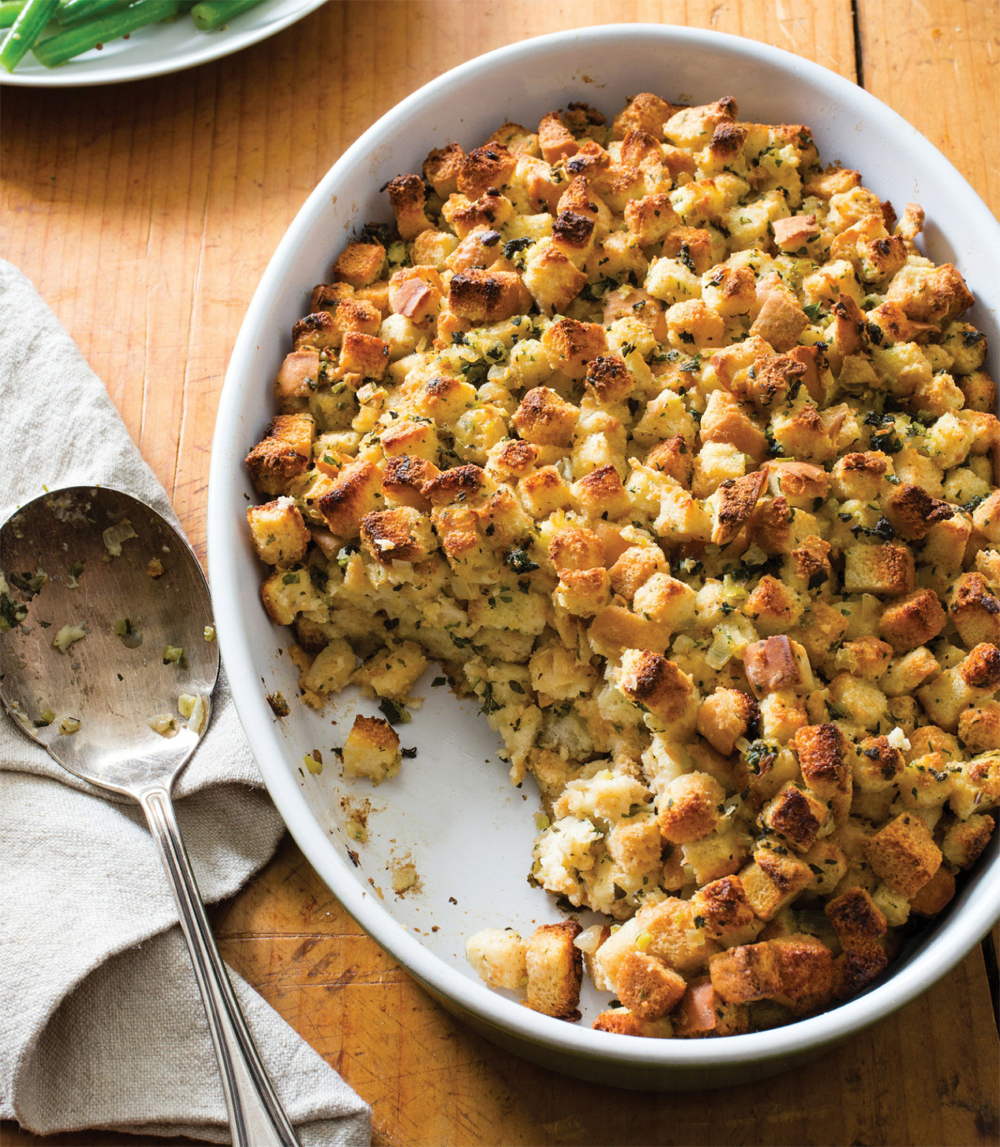 Classic bread stuffing with sage and thyme recipe