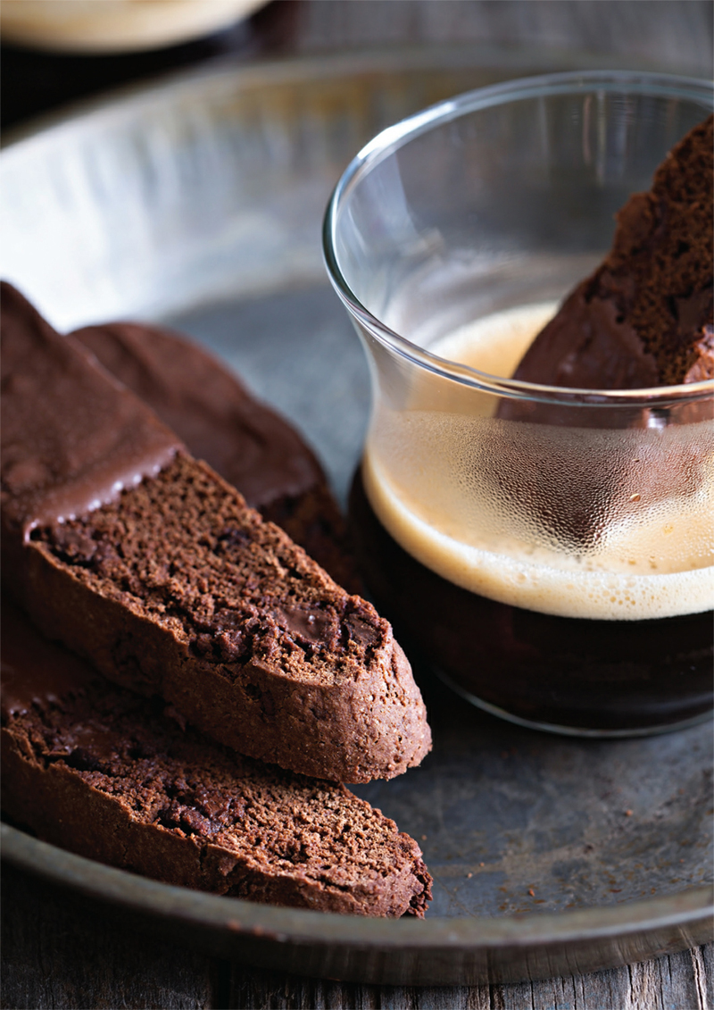 Cocoa biscotti (for dunking) recipe