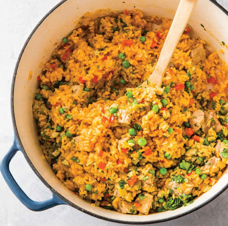 Latin American pork and rice recipe