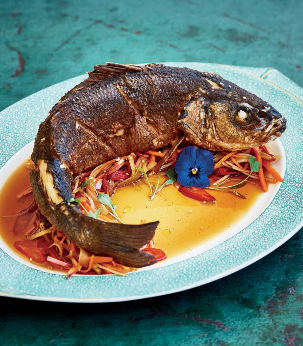 Mackerel in soy and balsamic glaze recipe