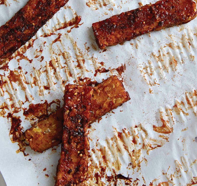 Tempeh bacon strips recipe