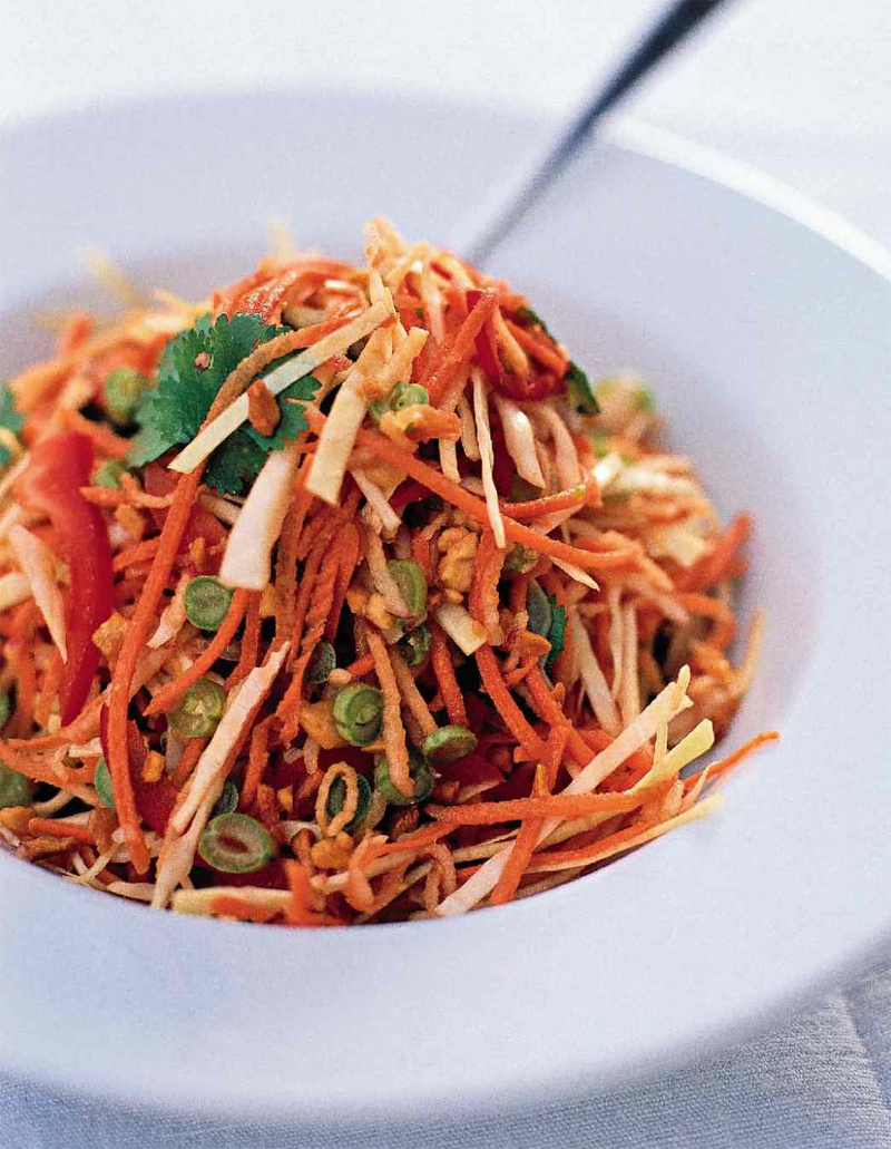 Asian coleslaw with peanuts and chilli recipe