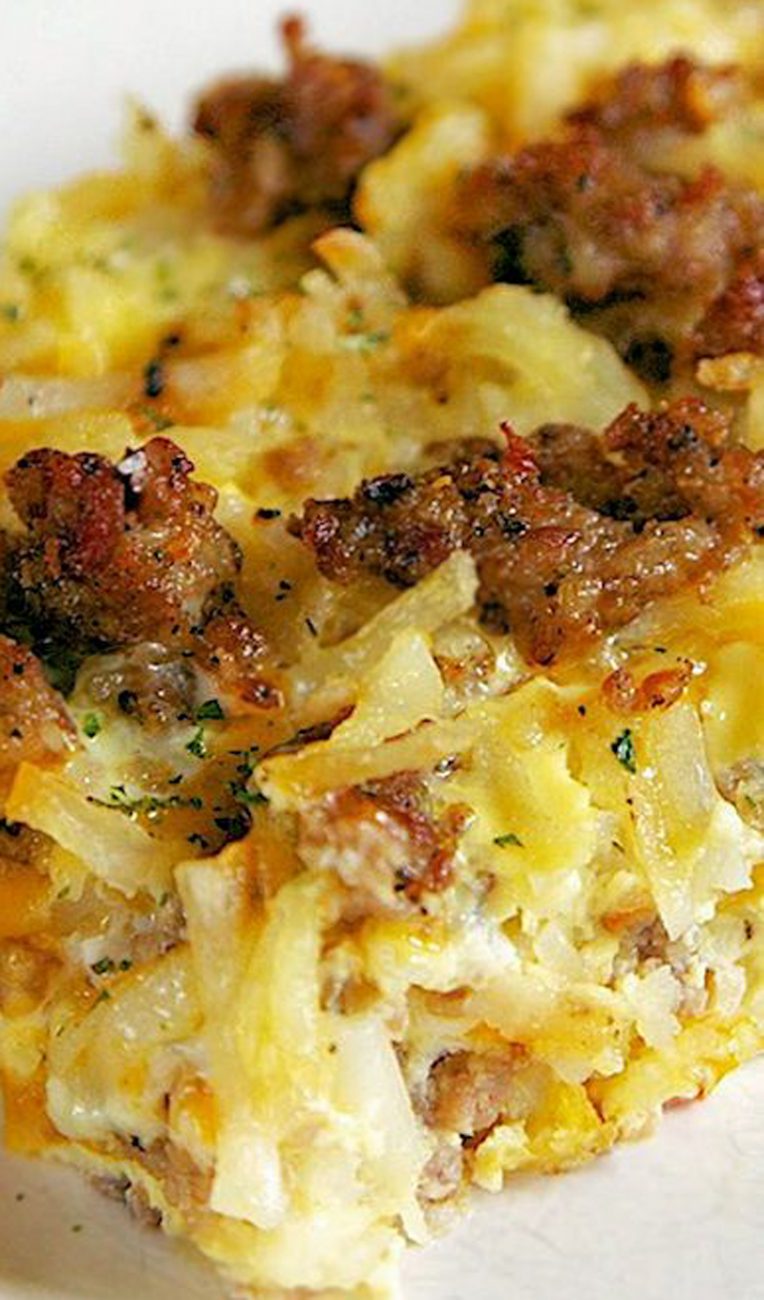 Breakfast sausage casserole recipe