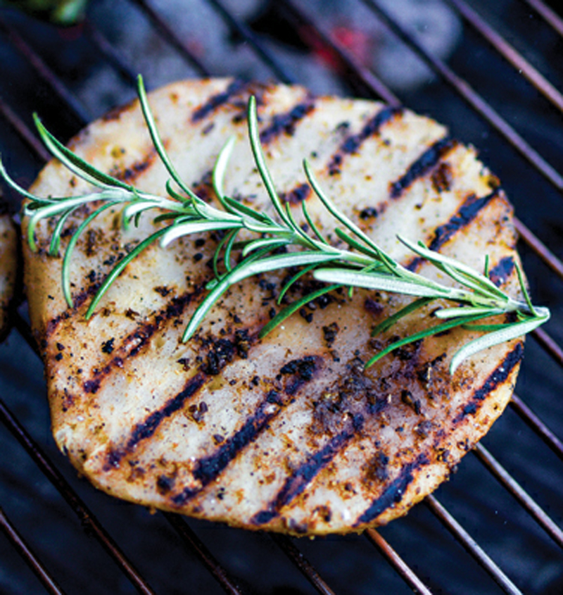 Celeriac steak with fennel BBQ rub recipe