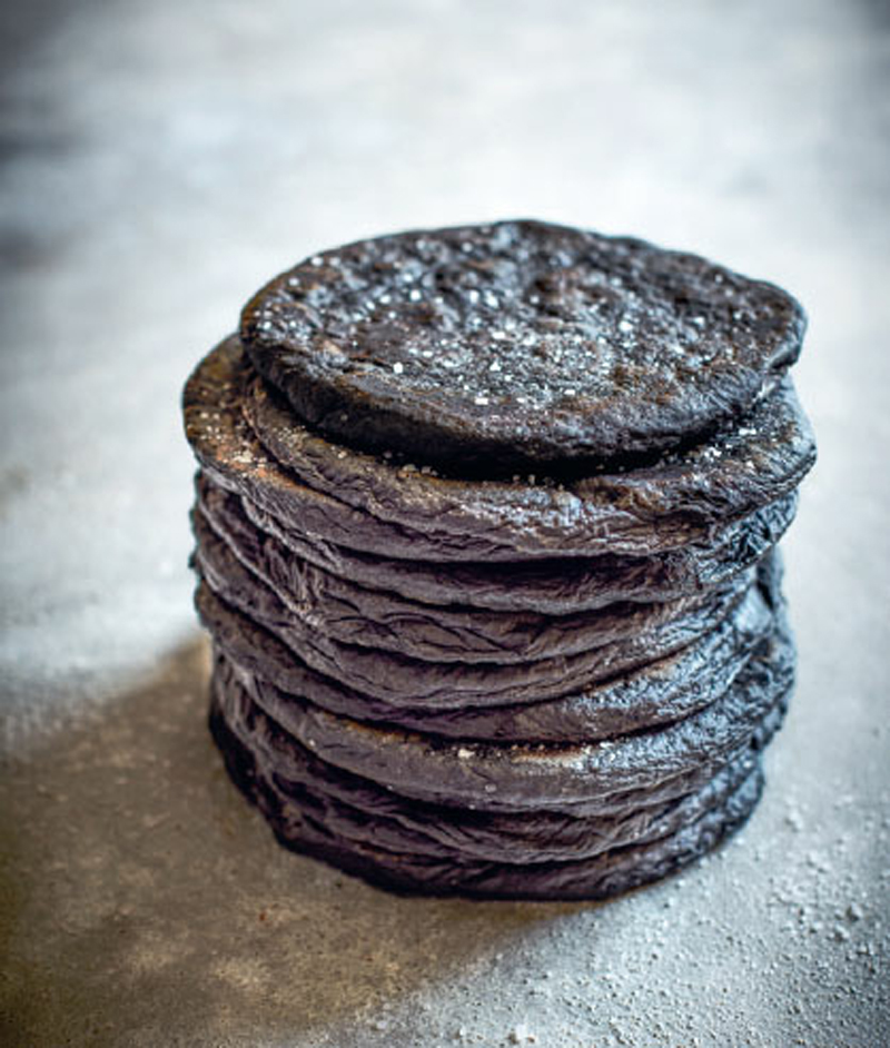 Charcoal flatbreads recipe