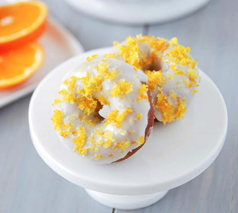 Chocolate-tangerine mini donuts recipe