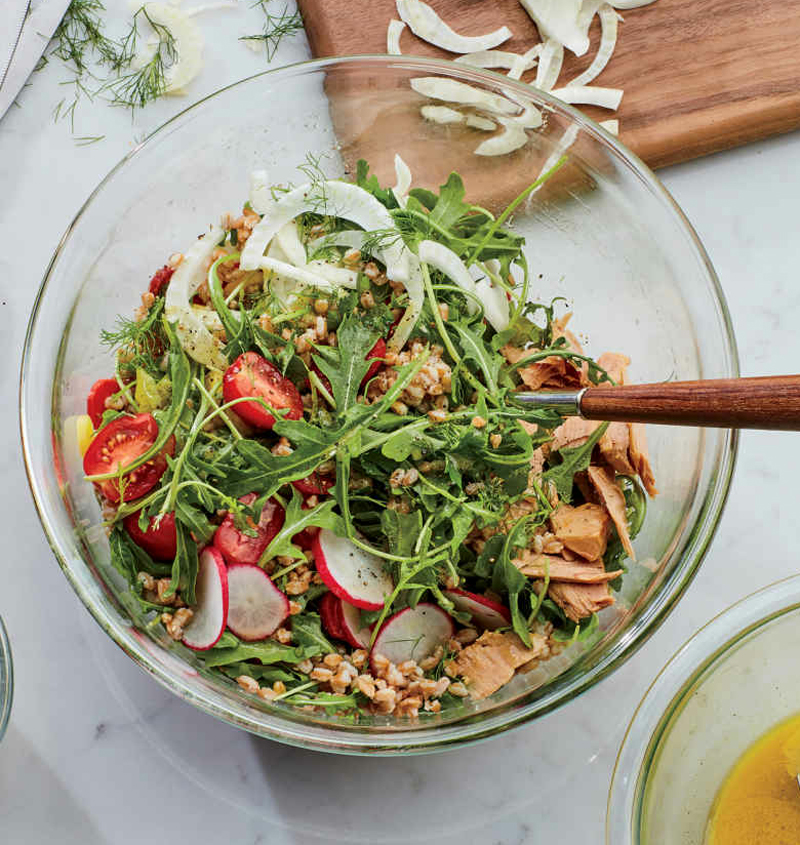 Freeform farro salad recipe