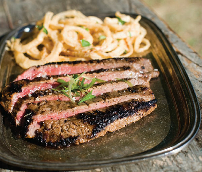 Plancha-grilled flank steak, Argentine-style recipe