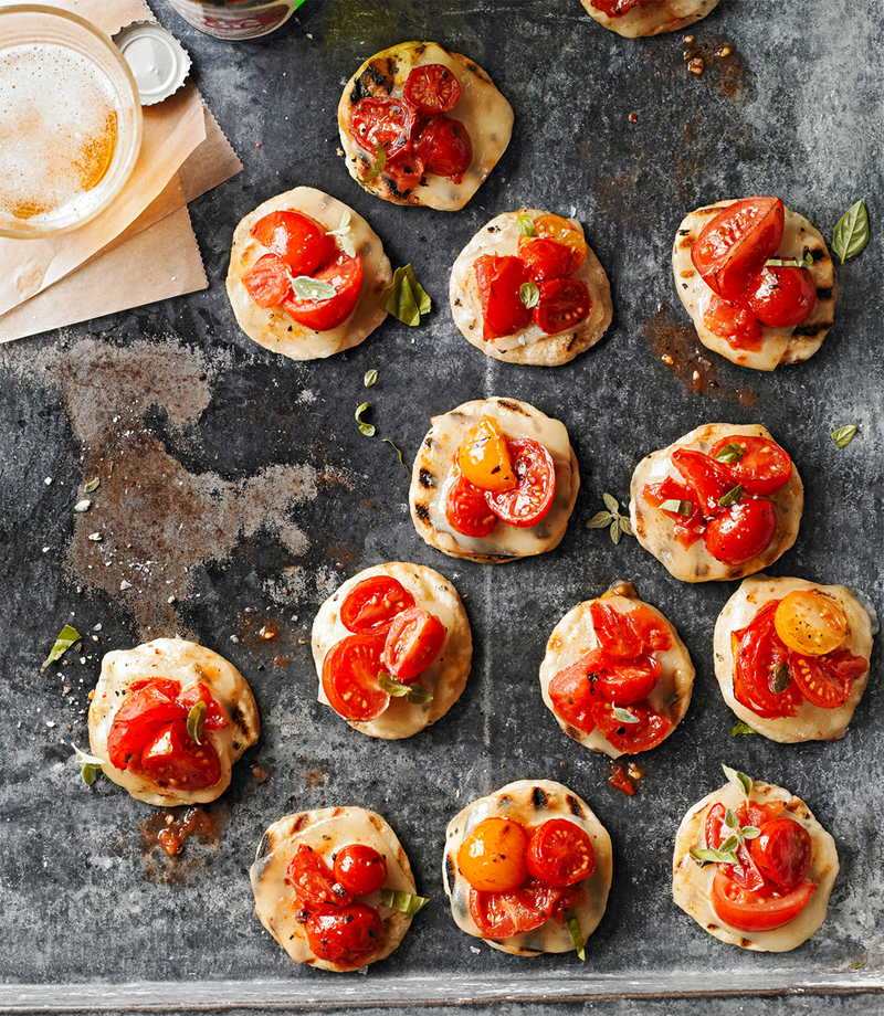 Roasted cherry tomato pizza poppers recipe