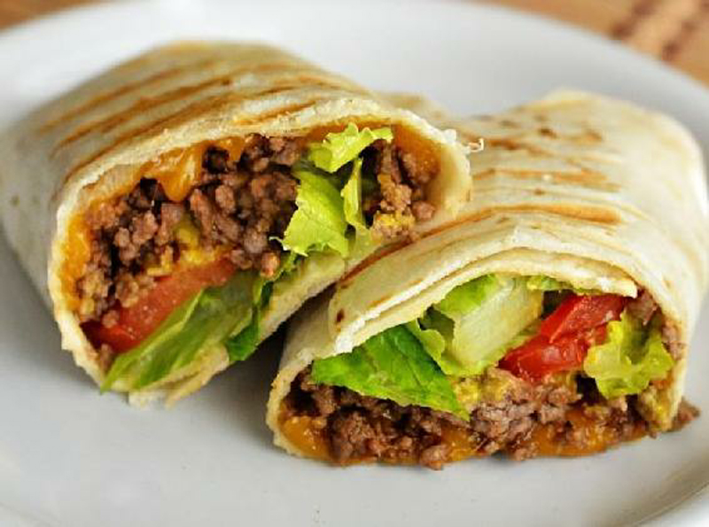 Southwestern burger wraps recipe