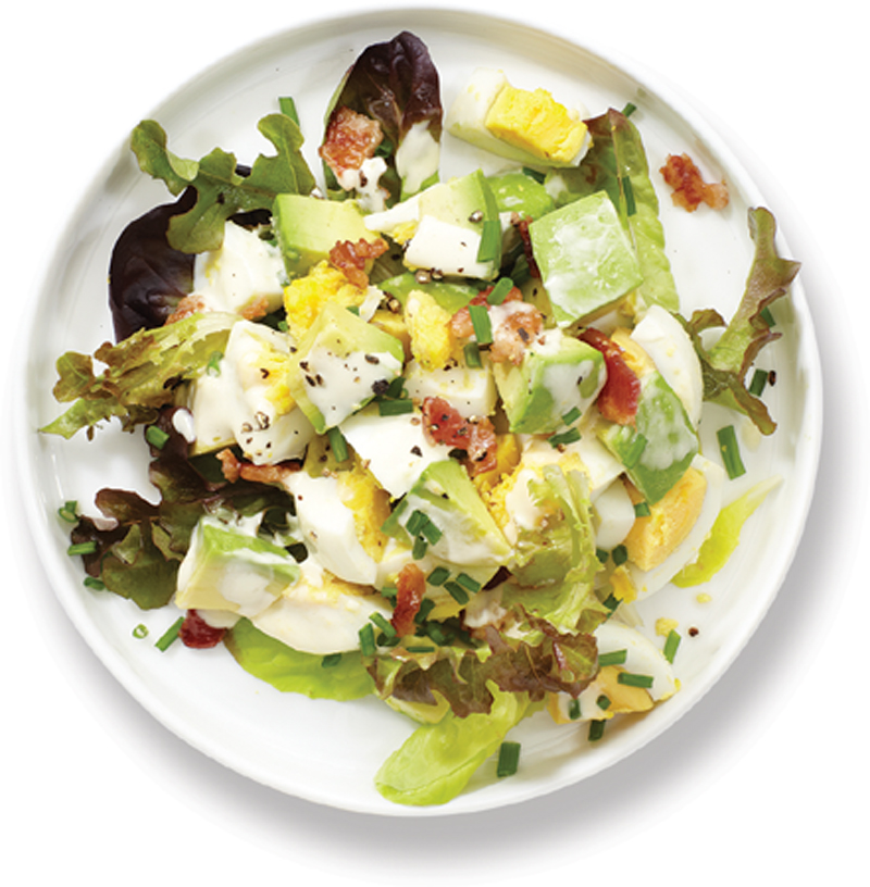 Bacon, avocado, and egg salad recipe