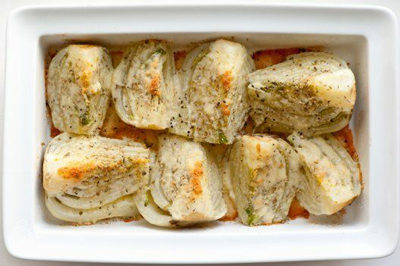 Baked parmesan fennel recipe