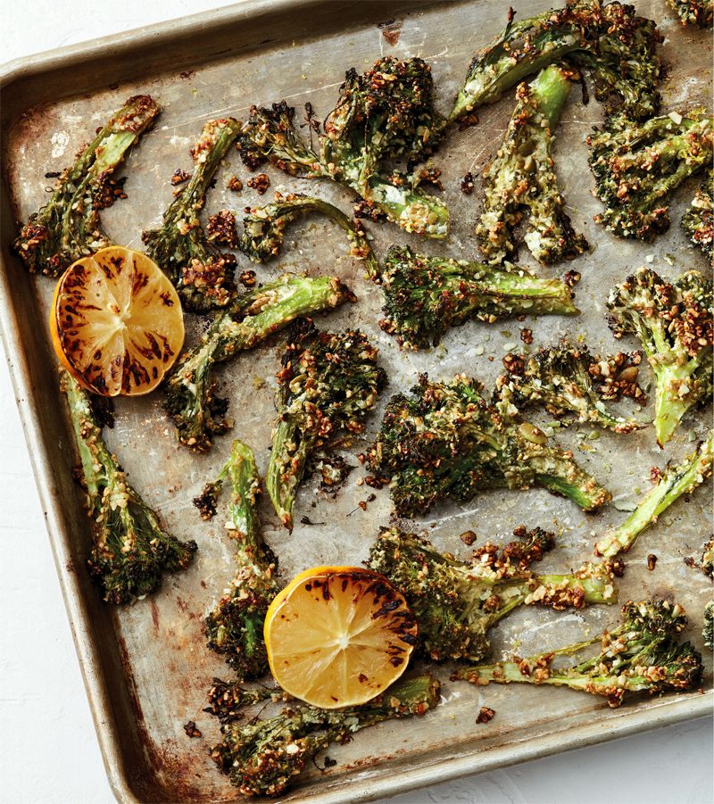 Charred pumpkin seed broccolini recipe