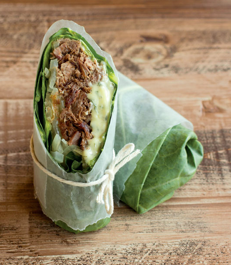 Crispy beef tongue wraps with herbed horseradish sauce recipe