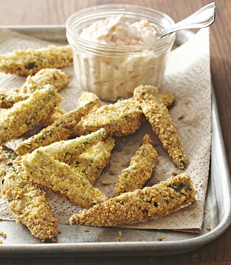 Crispy fried okra with creole remoulade recipe