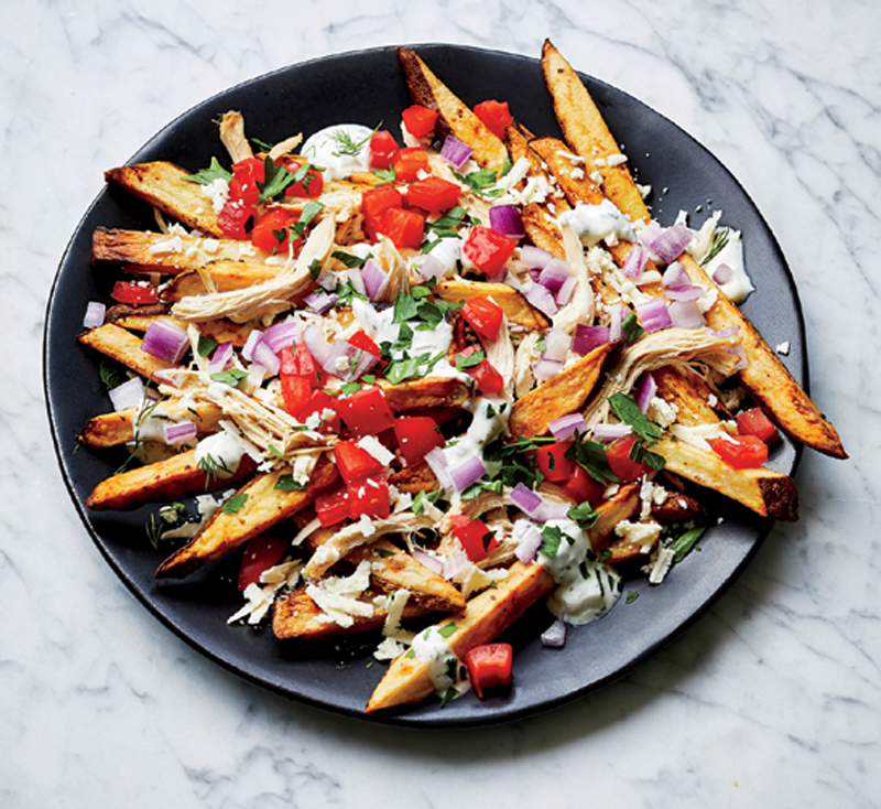 Loaded greek feta fries recipe