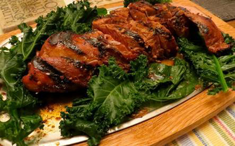 Pork & kale salad recipe