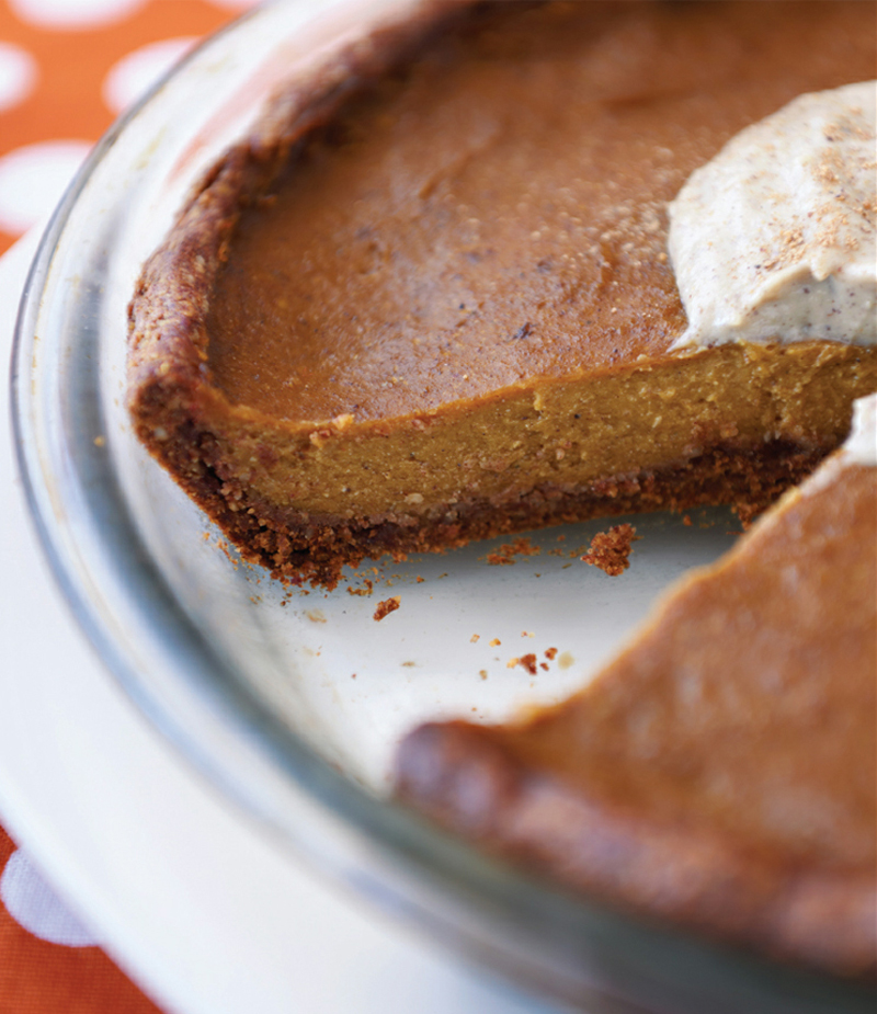 Pumpkin pie with almond crust recipe