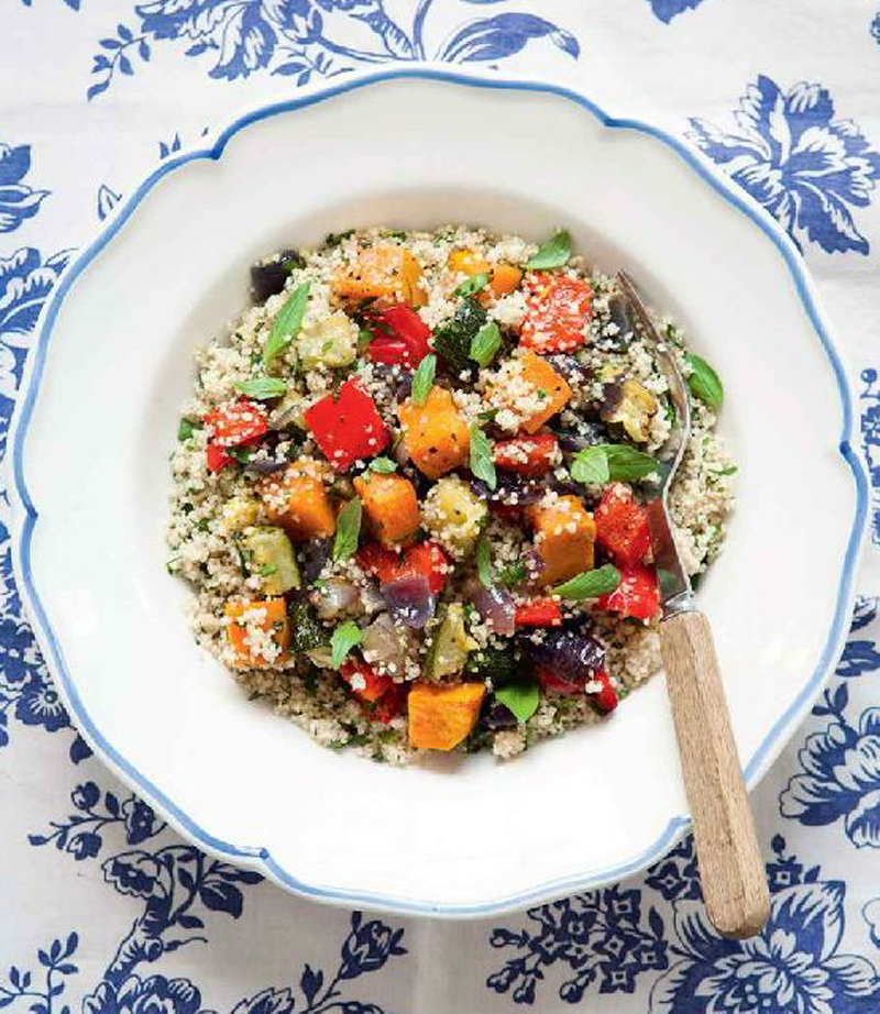Roast vegetable and couscous salad recipe