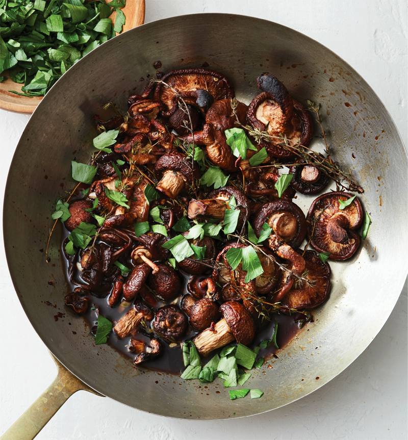 Roasted vinegar mushrooms recipe