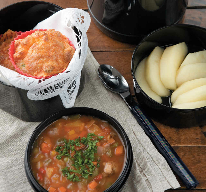 Soup and Muffin bento recipe