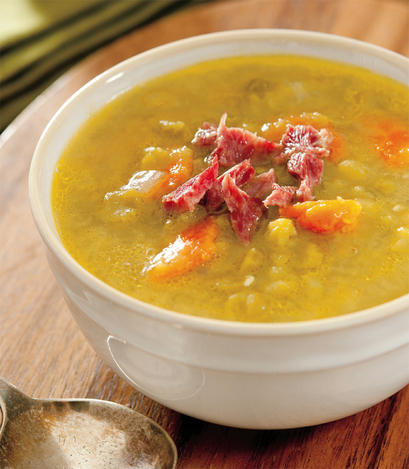 Split pea soup with turkey bacon recipe