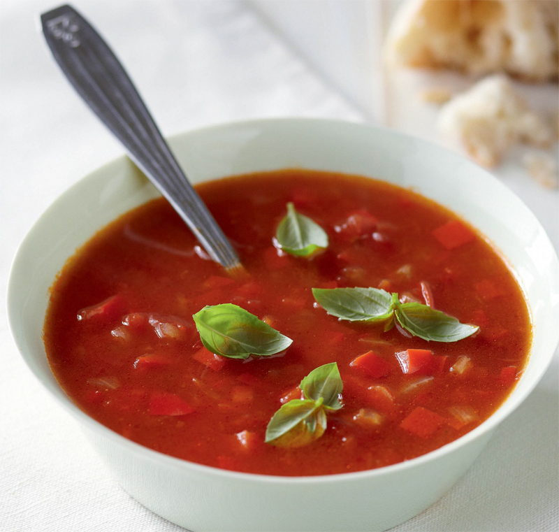 Sweet red pepper and tomato soup recipe
