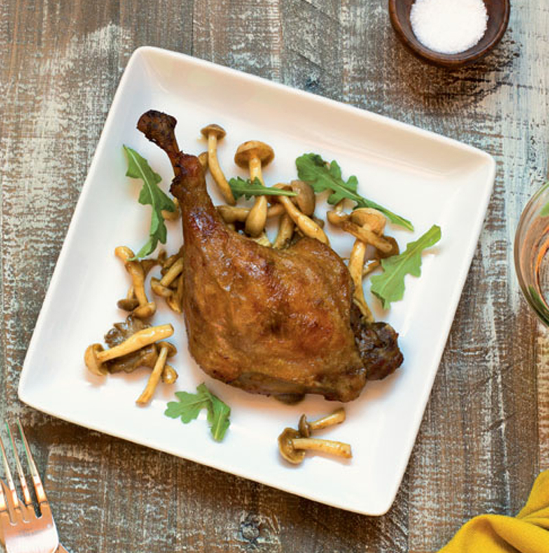 Crispy orange vanilla duck legs recipe