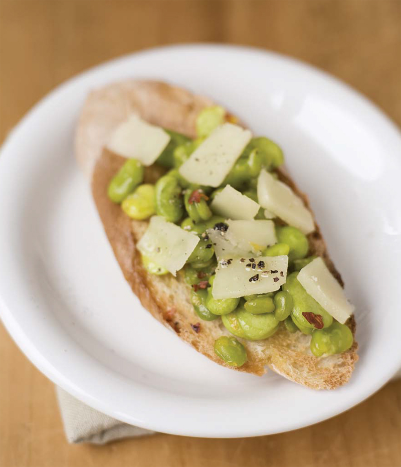 Fava bean bruschetta recipe