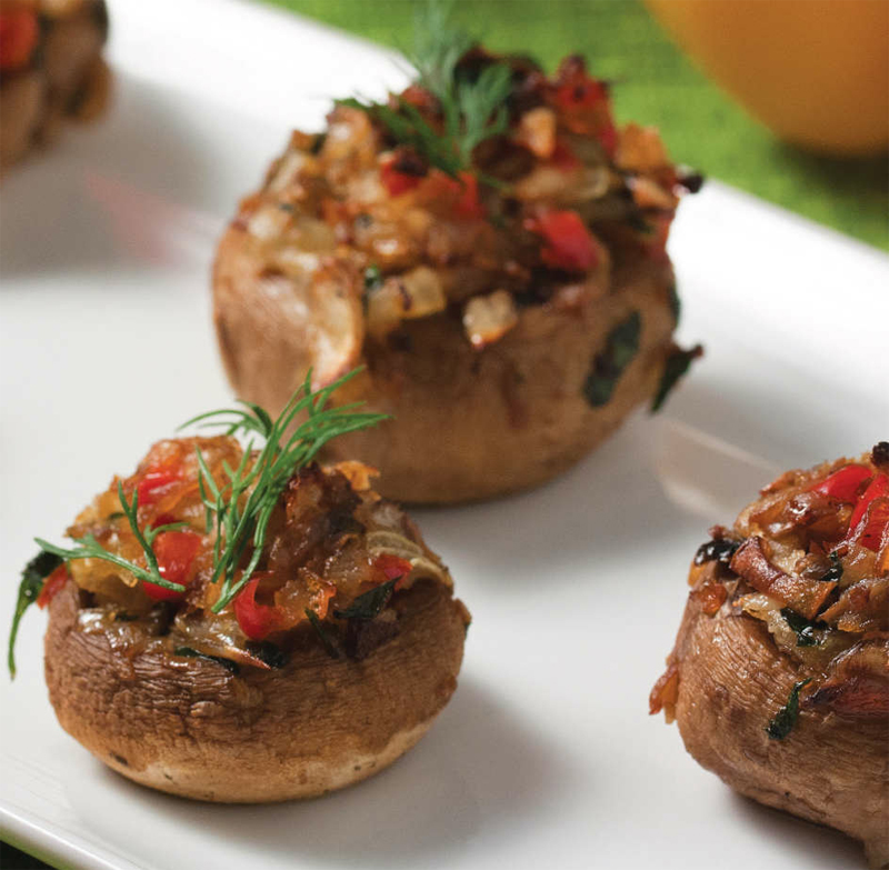 Holiday stuffed mushrooms recipe