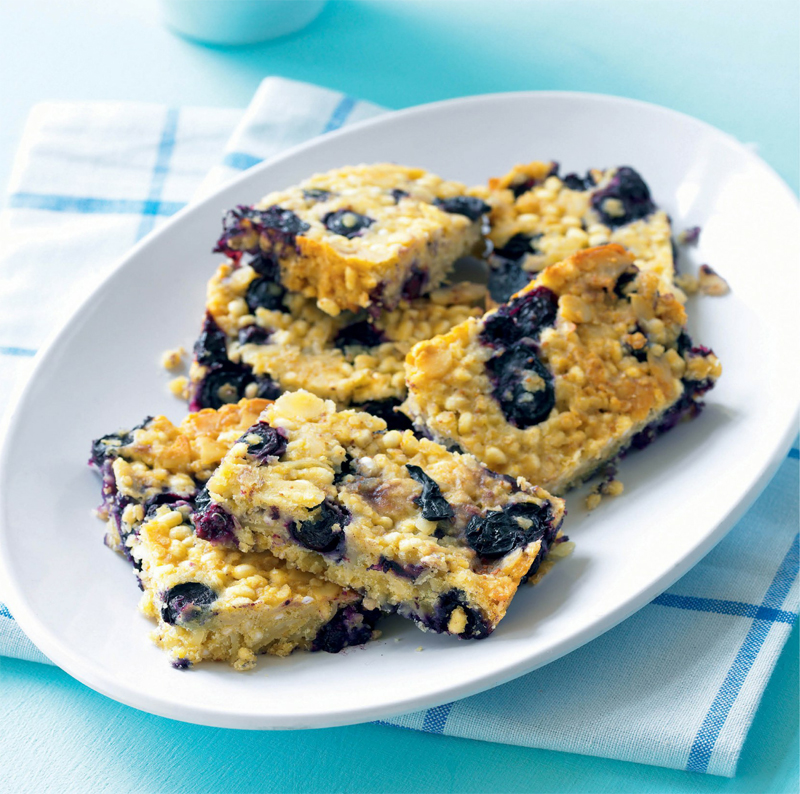 Honey and blueberry bars recipe